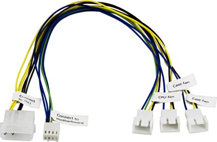 AKASA Fan Cable, 3 PWM fans from single PWM header