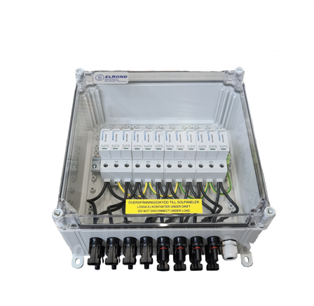 Elrond PV ÅSK SOL 2 Plastkapsling med solcellskydd, för 2 strängar, Elfördelning & strömförsörjning