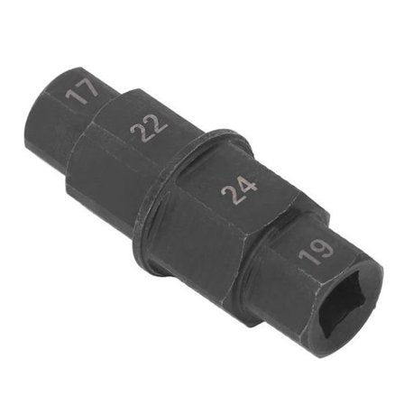 SALALIS Motorcykel Forakselværktøj og Hjul Hexagonal Akselværktøj til Motorcykler, DIY Stiftfjernelsesnøgle Sort