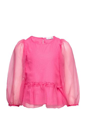 Nkfrunas 7/8 Sl Top Blus Tunika Rosa Name It