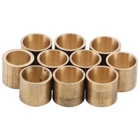 10 stk. Billardkø Messing Tip Snooker Kobber Pool Ferrules Reparationsværktøj Tilbehør 9MM Uden Tænder