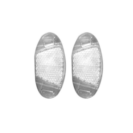 10 stk., hvide hjulreflekser, cykelreflekser, til forbedring af sikkerheden ved natkørsel