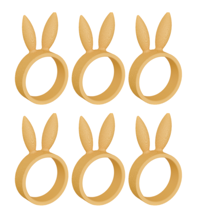 Dazzle & Dawn Easter Bunny Serviettringer Peach 6stk