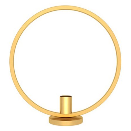 Ljusstake i Ringform av Järn för Fest, Bröllop, Hem, Matbord