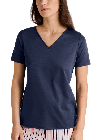 Calida Favourites Sleep T-shirt 14058 Linnen Dam Blå M