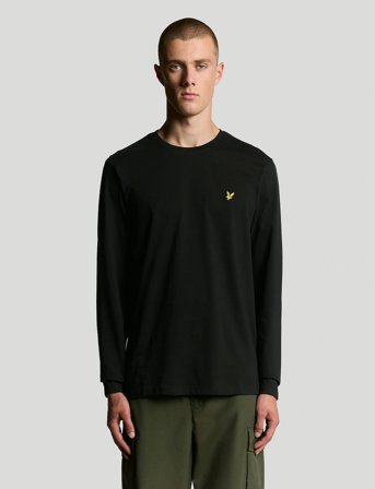 Lyle & Scott Plain L/S T-Shirt - Black - XS