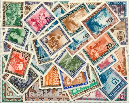 Indonesien - frimærkepakke 50 forskellige postfriske