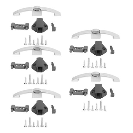 5-pack Skåpslås Handtag Båge Tryckknapp Drag Handtag Hög Styrka för Husbil Yacht Husvagn