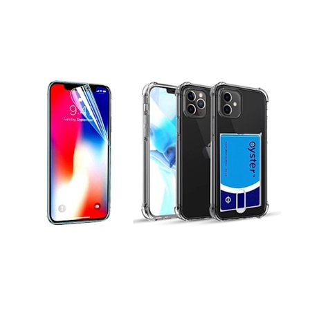 Skal med Korth llare & Hydrogel Sk rmskydd iPhone 12 Pro Max