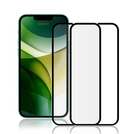 2 stk AMORUS ekstra stærk glasskærmbeskytter til iPhone 13 Pro Max Transparent