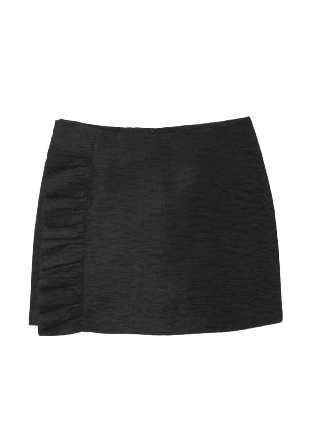 Carin Wester Krinklad kjol med volang TRAPANI Kjolar Svart 38