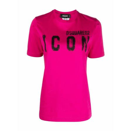 Dsquared2 Graffiti Logo T-shirt rosa, Dam, Dam, Storlek: S