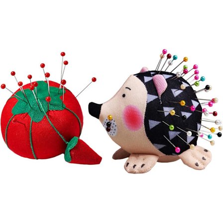 2 stk. nålepude, søde nålepuder, nålepind, pindsvin, tomat