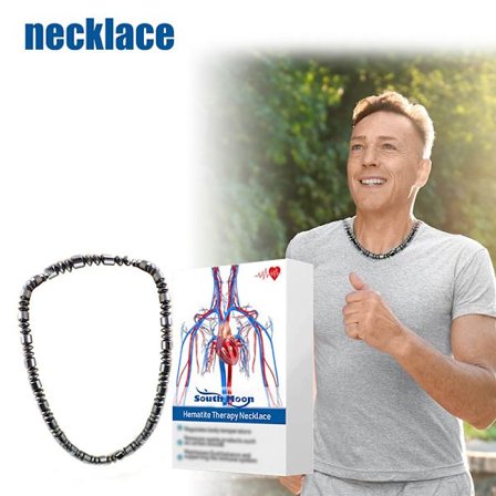 Viktminskning Magnetic Therapy Pärlhalsband Hematit Kvinnor Män
