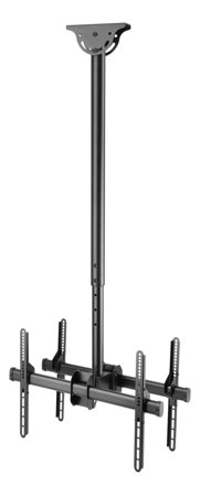 Deltaco Office Telescopic Double TV Ceiling,1060mm-1560mm,45kg,37"-70"