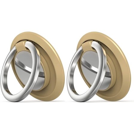 Pieces Mobiltelefon Ringholder, Magnetisk Fingerring Stand Bilholder Tilgængelig 360° Justerbar Mobiltelefon Løkke (Guld) [BR]