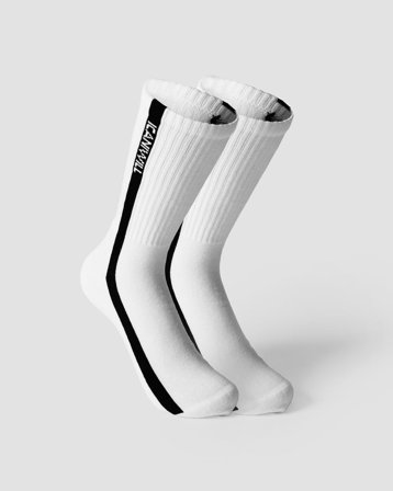ICANIWILL - Vertical Striped Socks 2-pack Black - Naiset - Treenivaatteet ICIW:ltä