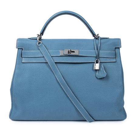 Hermès Vintage Pre-owned HandTass , Blauw , Dames , Maat: ONE Size Vintage Tassen