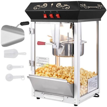 Popcornmaskin - DUOKU - NP08001SE - 850 W - 48 koppar - Härdat glas