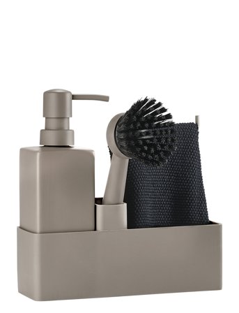 Zone Denmark Opvaskesæt M. Karklud - Beige - 19.5X6.6X21CM