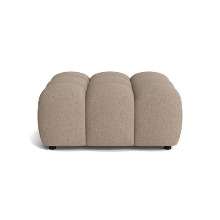 Puffy Pouf, 95x95cm Sitzhocker in Montreal Dunkelbeige, moderner Polsterhocker mit weicher Polsterung und elegantem Design für Ihr Wohnzimmer.