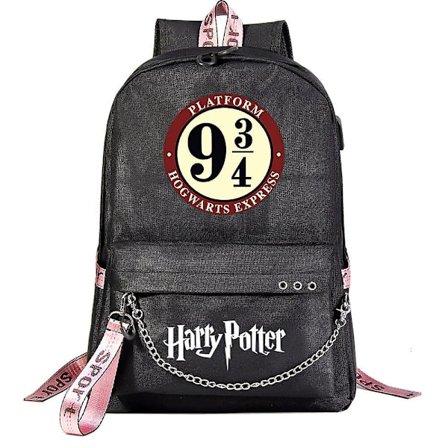 Harry Potter Rygsæk Til Teenagere - Drenge Og Piger Fashionable Skole Taske - Tegneserie Design Med Stor Kapacitet Til Rejser - Studerendes Casual 