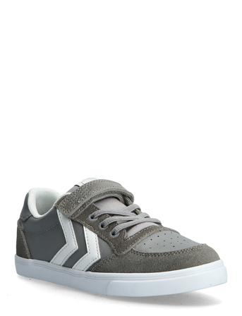 Slimmer Stadil Leather Low Jr Låga Sneakers Grå Hummel