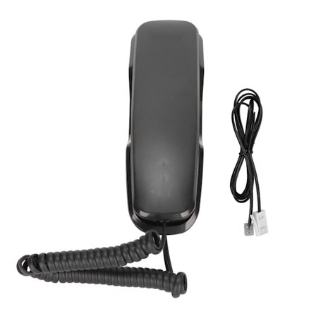 KXT1043 Toimistopuhelin Monitoiminen Energiansäästö Retro Hotel Seinäpuhelin Painikkeilla Toimistoon Hotelliin Kotiin(Musta )