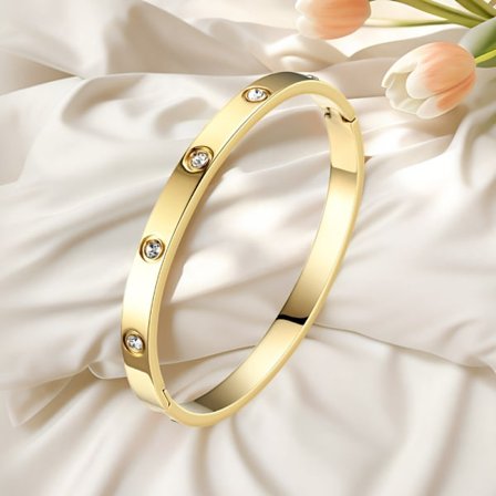 Enkla Manschettarmband För Kvinnor Rostfritt Stål Berlock 2023 Mode Smyckestillbehör