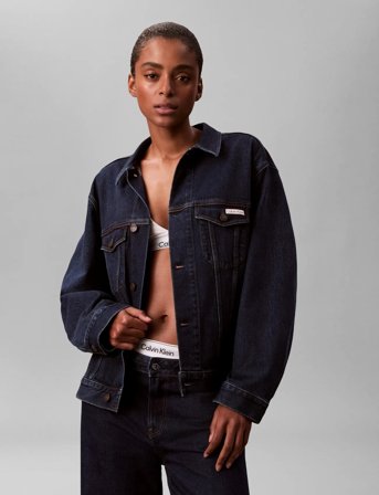 Calvin Klein Jeans Ls Classic Trucker Thompson - Navy - M