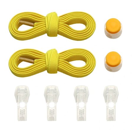 Elastiske snørebånd uden knuder med fjederlås GUL-FA12 - gul