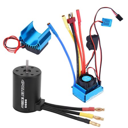 3650 Motor 3100Kv Brushless ESC Køleplade Sæt til 1/10 RC Bilmodel Tilbehør (60A)