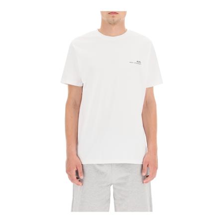 A.p.c., item 001 logo print t-shirt Wit, Heren, Maat:2XL