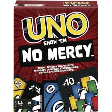 Mattel Games - UNO No Mercy - Kortspel för hela familjen