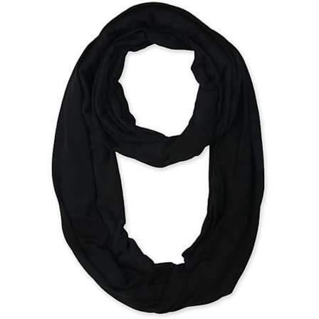 Stretch Jersey Sov Bandana Halsduk För Kvinnor Vinter Varm Mjuk Stickad Modeaccessoar Svart