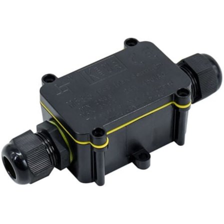 TS-IP68 vandtætte samledåser, 2-vejs samledåse udendørs lysstik, ekstern vandtæt kabelstik med kabelforskruning