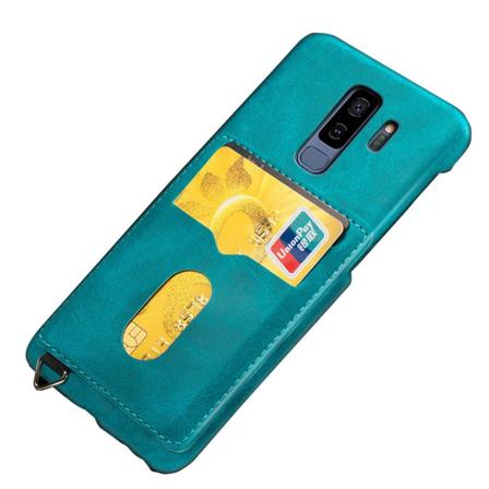 Samsung Galaxy S9+ - Vintage kansi korttikotelolla (LEMAN) Grön