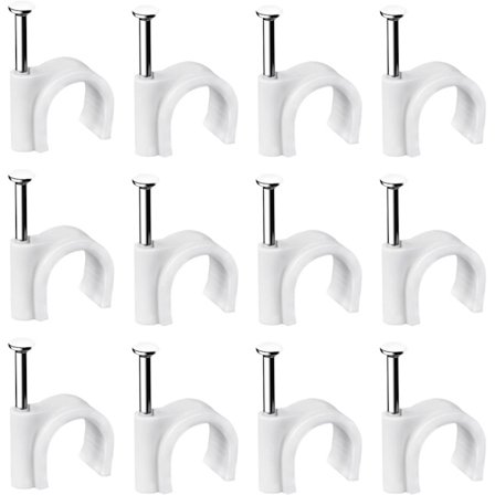 400 pakker med sterke og holdbare runde kabelklips - 4 størrelser 6mm - Fo