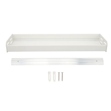 50 cm multifunktionel vægmonteret krydderihylde og opbevaringshylde til køkken og badeværelse, hvid