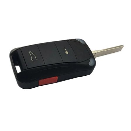 Bilnøgleskal til foldenøgle - kompatibel med Porsche 2+1 knapper