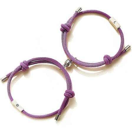 2 st Acsergery Sol och Måne Älskare Par Magnetiskt Avstånd Armband Kit Älskare Smycken Present