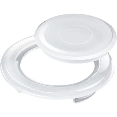 2 set 2 tum patiobordsparaplyhål ring och lock set, standardstorlek paraply tjockare hålringsplugg och lock (vit)