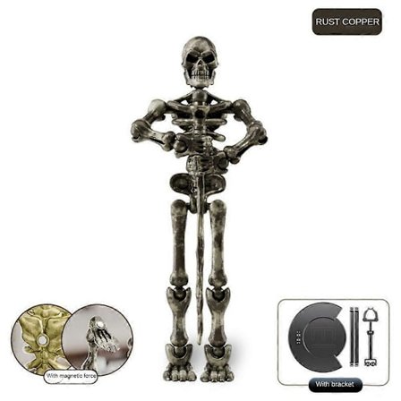 Keskiaikainen luurankonukke-robottitoimintahahmo liikuteltavilla nivelillä, luova poseerattava mallinukke työpöydän koristeeksi stressin lievitykseen