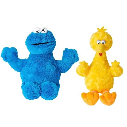 2 stk Fro Sesame Street Elmo Cookie Monster Myke Dukker 30Cm
