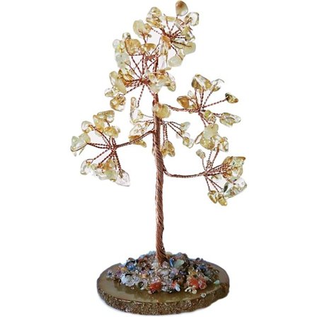 Keltainen Kristallirahapuu Chakra-parannukseen Feng Shui -onnen Go