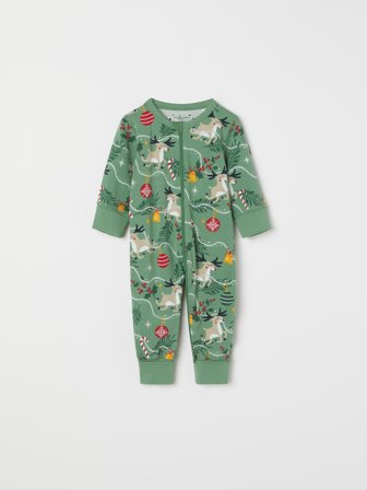 Polarn O. Pyret - Christmas sleepsuit - 62 - 68 - Childrenswear - green