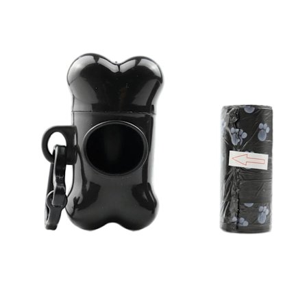 Hundbajspåsar med Hållare - Svart