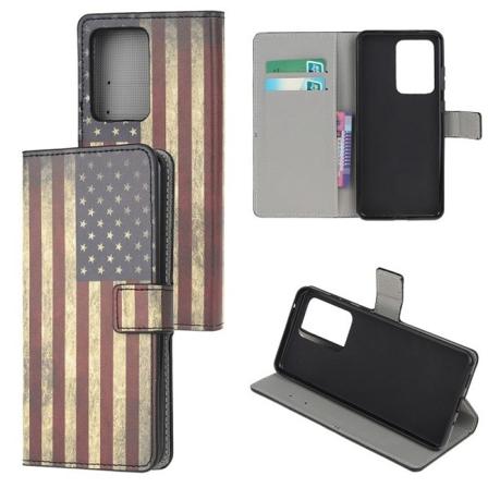 Plånboksfodral Samsung Galaxy S21 Ultra - Flagga USA
