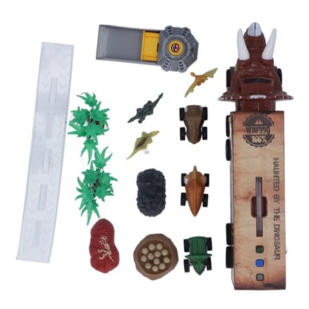 Dinosaurietransport Lastbil Container Förvaring Bil Fordon Brun med Ljus Musik Leksaker Barn Pojkar Födelsedagspresenter