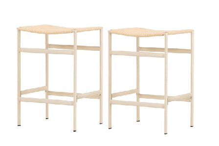 Venture Home Polly Barstol 2-pack Pallar Unisex Beige ONESIZE